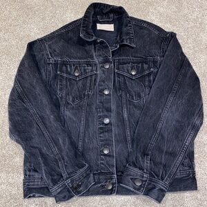 Everlane Faded Denim Black Jacket Size M